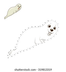 Learn to draw animal seal vector illustration