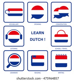 learn dutch icon set