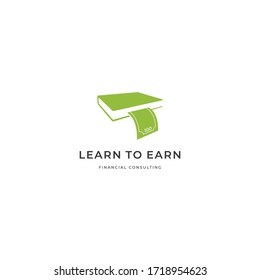 Learn to Earn logo icon sign design concept