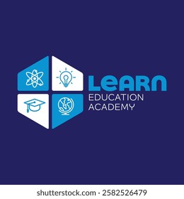 Learn education academy logo design