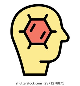 Learn education icon outline vector. School learning. Special kid color flat