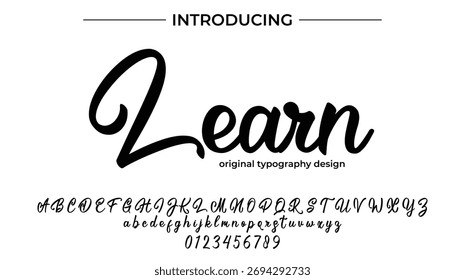 Learn - Elegant Script Font for Smooth Handwritten Design and Creative Typography
