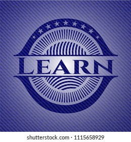Learn emblem with jean high quality background