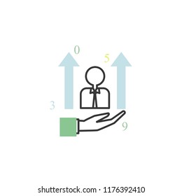 Learn employee colored icon. Element of business for mobile concept and web apps icon. Thin line icon for website design and development, app development. Premium icon