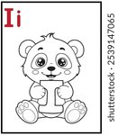 Learn the English alphabet and letters with a cute cartoon character. A printable kids