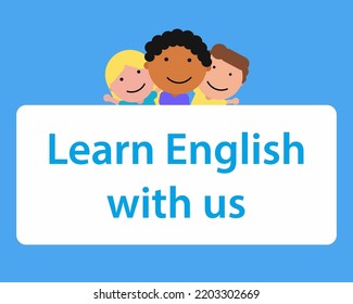 Learn English Banner With Kid