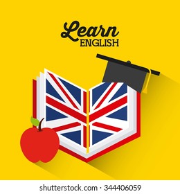 Learn English Design, Vector Illustration Eps10 Graphic 