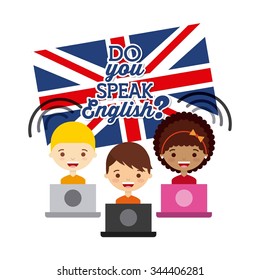 learn english design, vector illustration eps10 graphic 