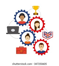 learn english design, vector illustration eps10 graphic 