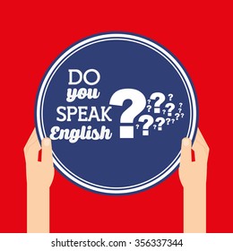 learn english design, vector illustration eps10 graphic 