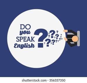 learn english design, vector illustration eps10 graphic 