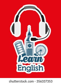learn english design, vector illustration eps10 graphic 