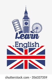 learn english design, vector illustration eps10 graphic 