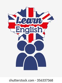 learn english design, vector illustration eps10 graphic 