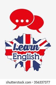 learn english design, vector illustration eps10 graphic 