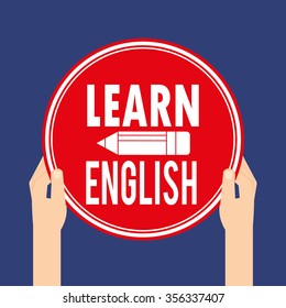 learn english design, vector illustration eps10 graphic 