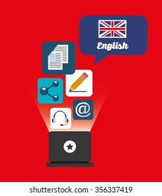 learn english design, vector illustration eps10 graphic 