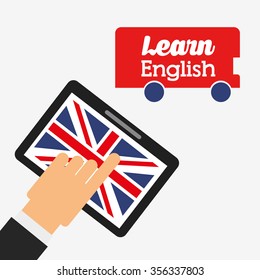 learn english design, vector illustration eps10 graphic 