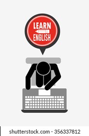 learn english design, vector illustration eps10 graphic 