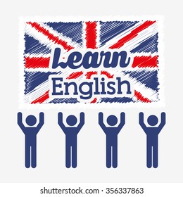 learn english design, vector illustration eps10 graphic 