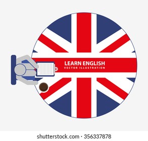 learn english design, vector illustration eps10 graphic 