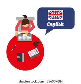 learn english design, vector illustration eps10 graphic 