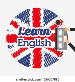 learn english design, vector illustration eps10 graphic 