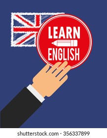 learn english design, vector illustration eps10 graphic 