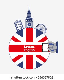 learn english design, vector illustration eps10 graphic 