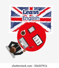 learn english design, vector illustration eps10 graphic 