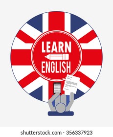 learn english design, vector illustration eps10 graphic 