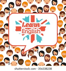 learn english design, vector illustration eps10 graphic 