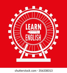 learn english design, vector illustration eps10 graphic 