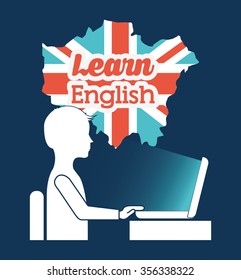 learn english design, vector illustration eps10 graphic 
