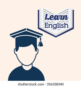 learn english design, vector illustration eps10 graphic 