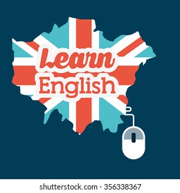 learn english design, vector illustration eps10 graphic 