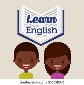 learn english design, vector illustration eps10 graphic 