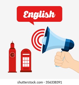 learn english design, vector illustration eps10 graphic 