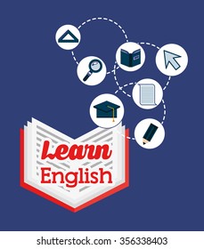 learn english design, vector illustration eps10 graphic 