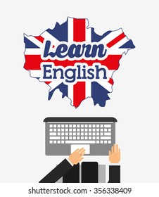 learn english design, vector illustration eps10 graphic 