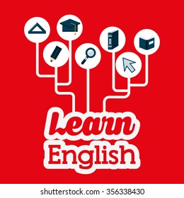 learn english design, vector illustration eps10 graphic 
