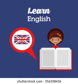 learn english design, vector illustration eps10 graphic 