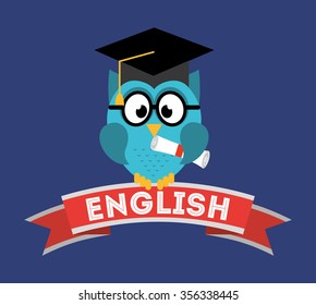 learn english design, vector illustration eps10 graphic 