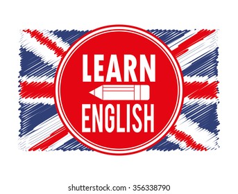 learn english design, vector illustration eps10 graphic 