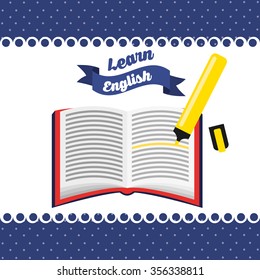 learn english design, vector illustration eps10 graphic 