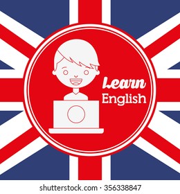 learn english design, vector illustration eps10 graphic 