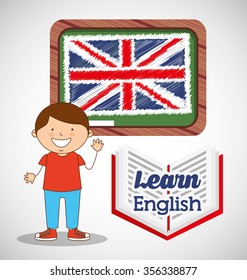 learn english design, vector illustration eps10 graphic 
