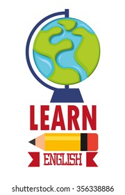 learn english design, vector illustration eps10 graphic 