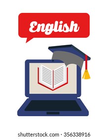 learn english design, vector illustration eps10 graphic 