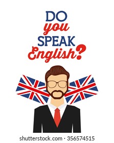 learn english design, vector illustration eps10 graphic 